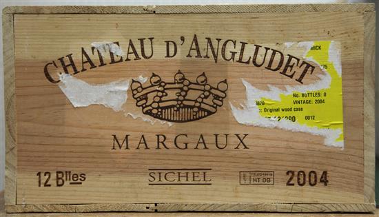 Twelve bottles of Chateau DAngludet 2004,